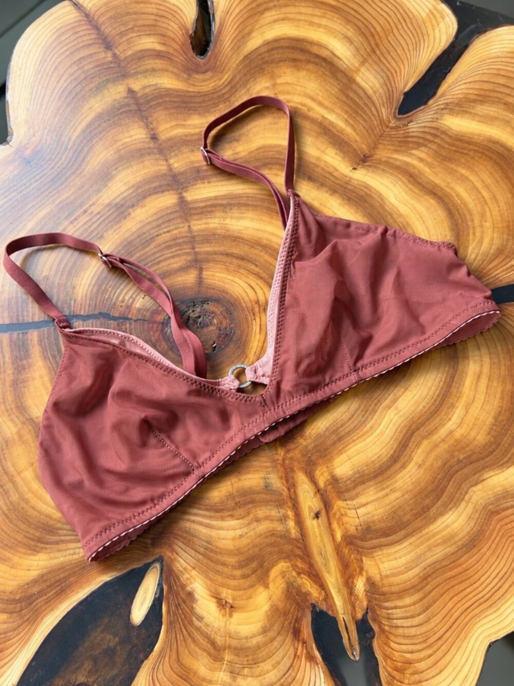 Understatement Dusty Rose Triangle Bralette